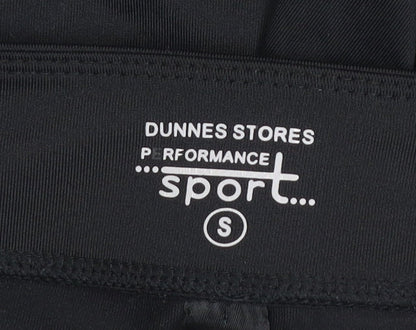 Womens UK Size S Dunnes Stores Slim Fit Capri Black Leggings