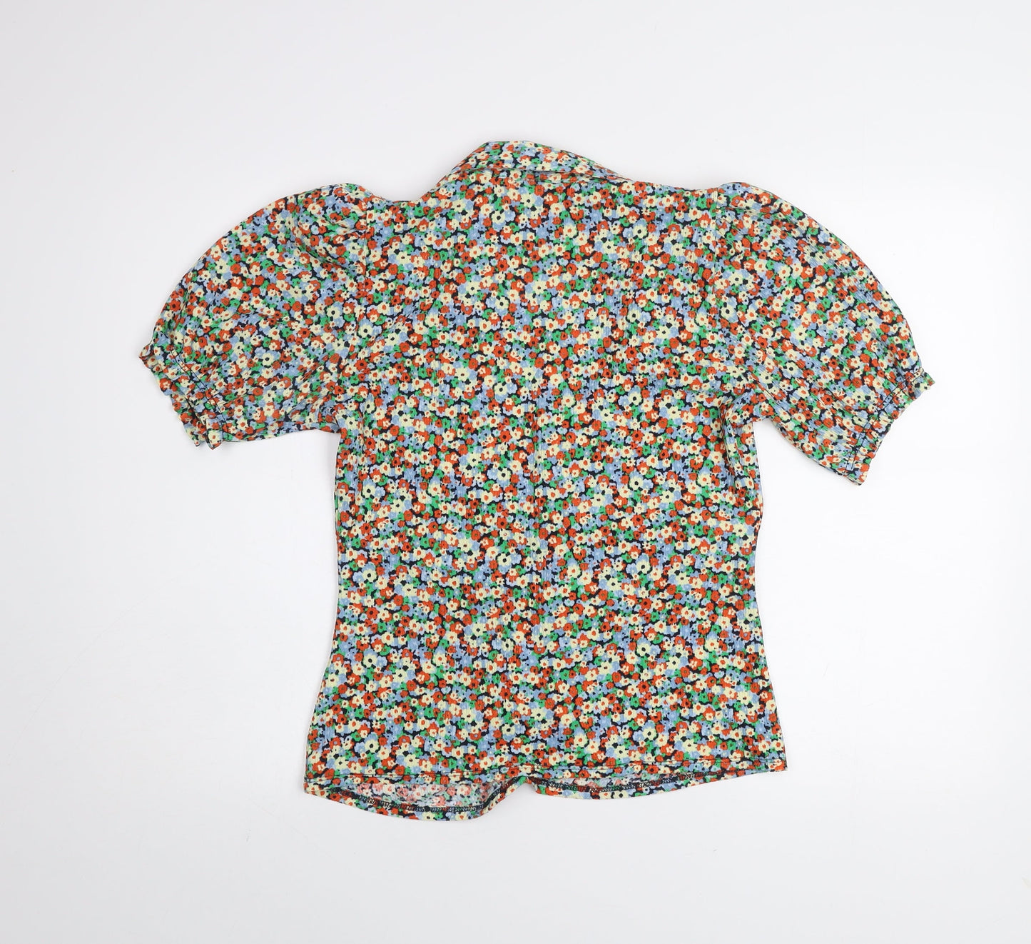 Dunnes Women’s Multicoloured Floral Wrap Blouse Size 14