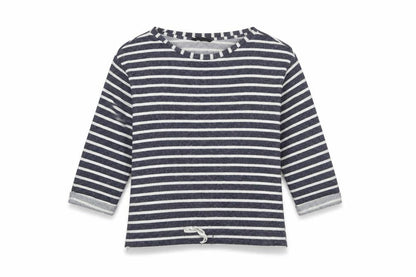 Dunnes Women’s Navy Stripe Pullover Sweatshirt Medium Cotton Blend