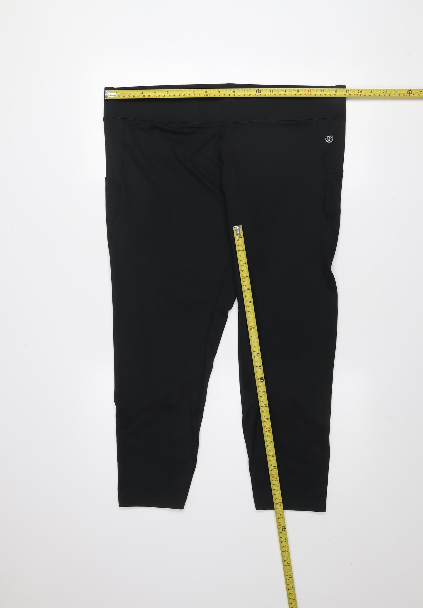 Womens UK Size XL Dunnes Stores Athletic Fit Capri Black Leggings