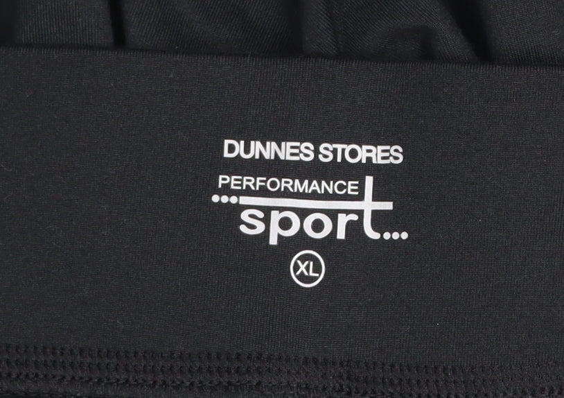 Womens UK Size XL Dunnes Stores Athletic Fit Capri Black Leggings