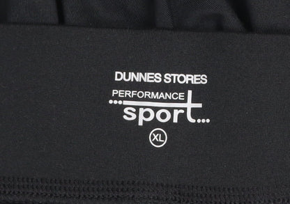 Womens UK Size XL Dunnes Stores Athletic Fit Capri Black Leggings
