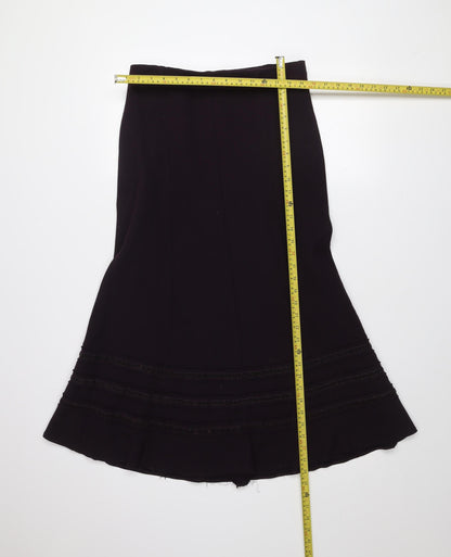 Marks and Spencer Women's Purple Midi Trumpet Skirt Size 10