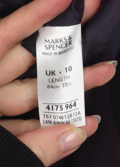 Marks and Spencer Women's Purple Midi Trumpet Skirt Size 10