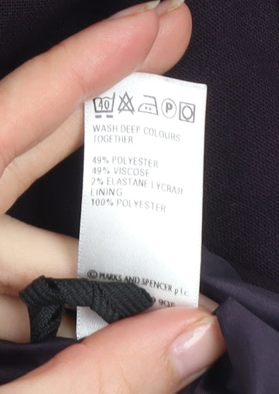 Marks and Spencer Women's Purple Midi Trumpet Skirt Size 10