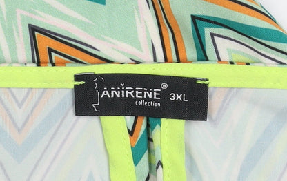 Womens UK Size 3XL Anirene Multicoloured Basic T-Shirt