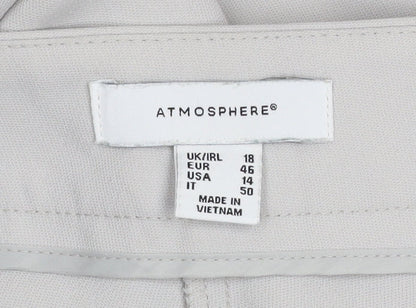 Womens UK Size 18 Atmosphere Regular Fit Cropped Beige Trousers