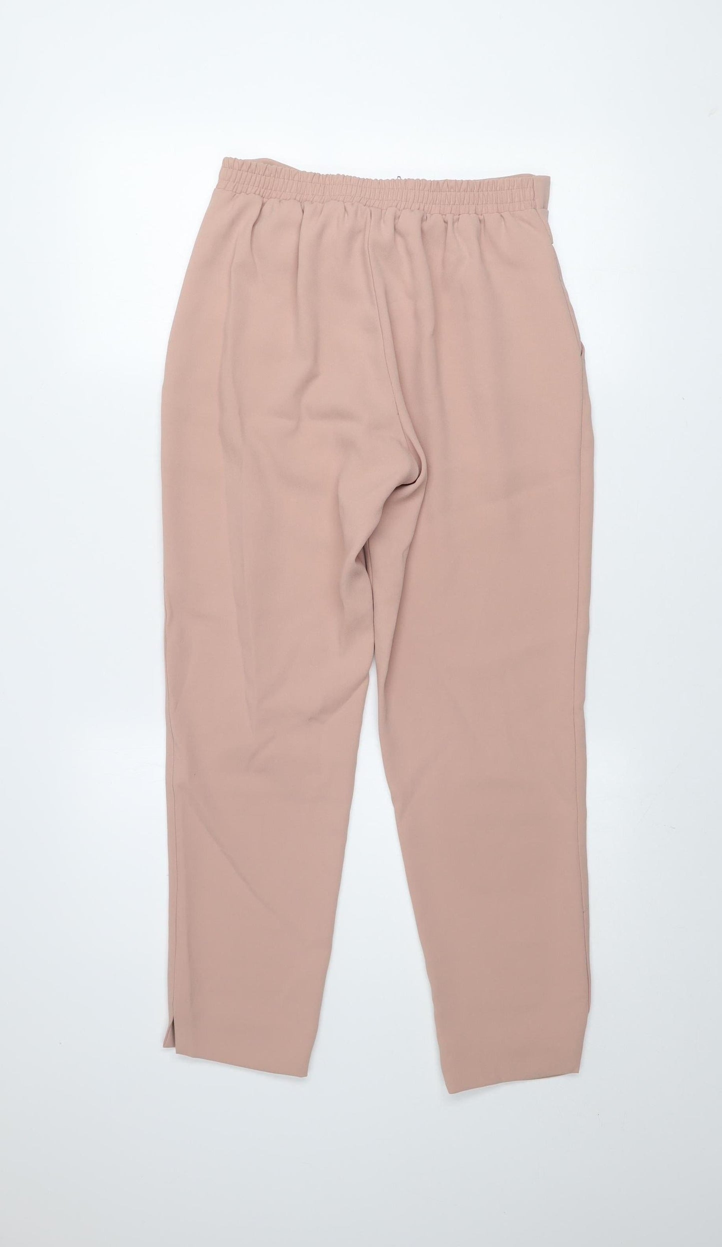 River Island Women's Beige Paperbag Tapered Trousers Size 8