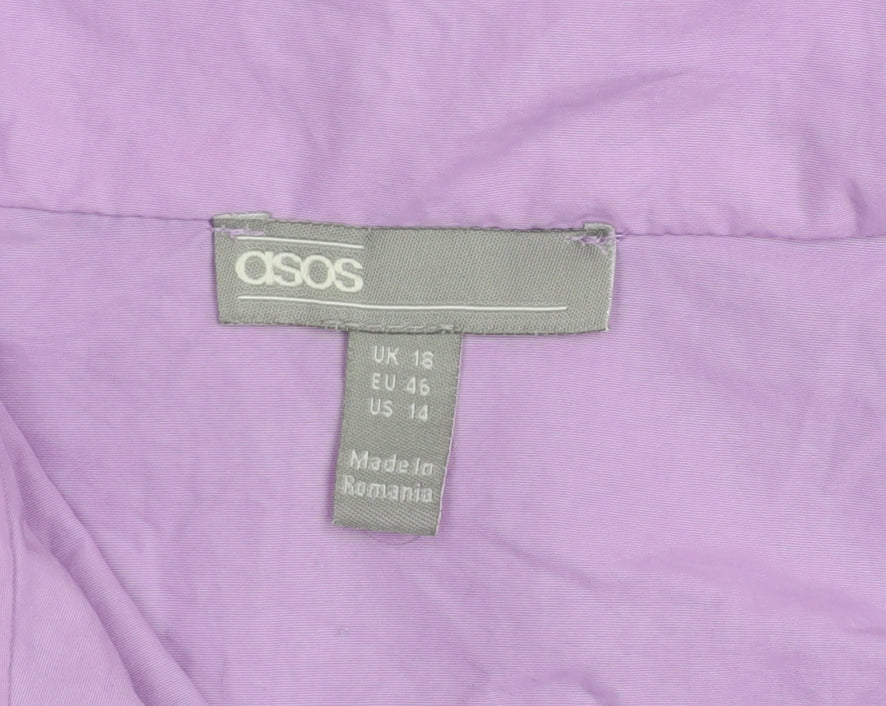 Womens UK Size 18 ASOS Purple Windbreaker Coat