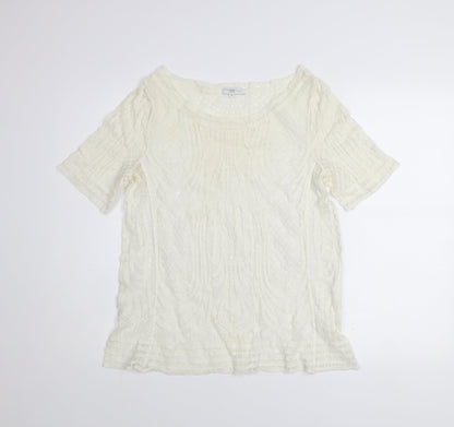 Womens UK Size 14 New Look Ivory Tunic Blouse