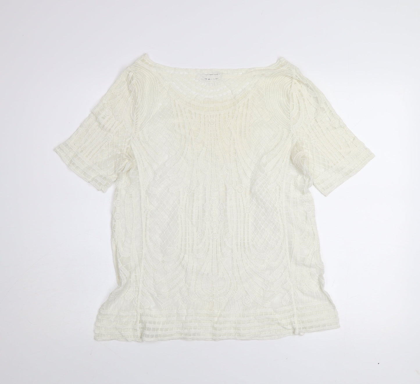 Womens UK Size 14 New Look Ivory Tunic Blouse