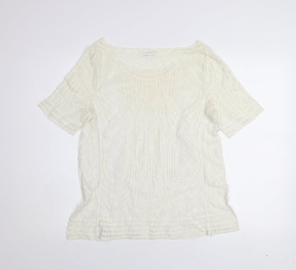 Womens UK Size 14 New Look Ivory Tunic Blouse