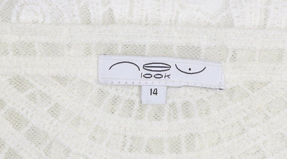 Womens UK Size 14 New Look Ivory Tunic Blouse