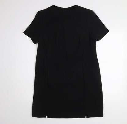 V by Very Womens Black Shift Dress Size 14 Short Sleeve Workwear