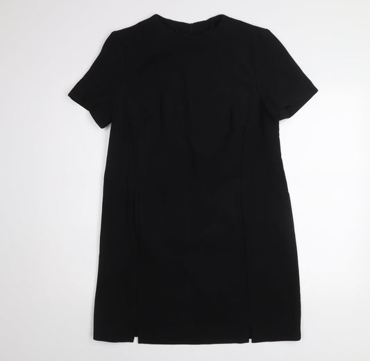 V by Very Womens Black Shift Dress Size 14 Short Sleeve Workwear