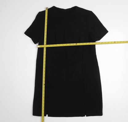 V by Very Womens Black Shift Dress Size 14 Short Sleeve Workwear