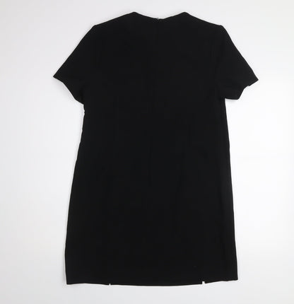 V by Very Womens Black Shift Dress Size 14 Short Sleeve Workwear