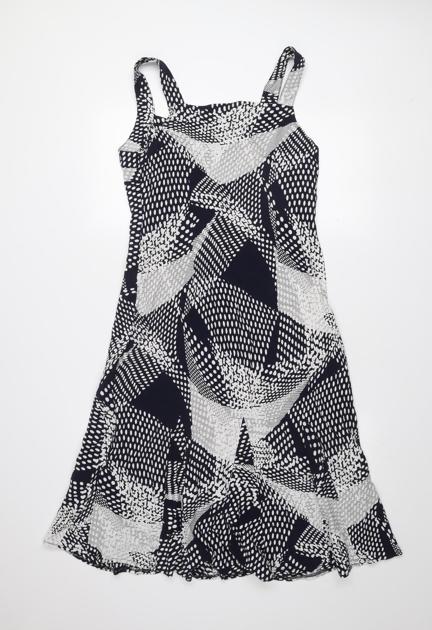Marks and Spencer Women Black Geometric A-Line Dress Size 12