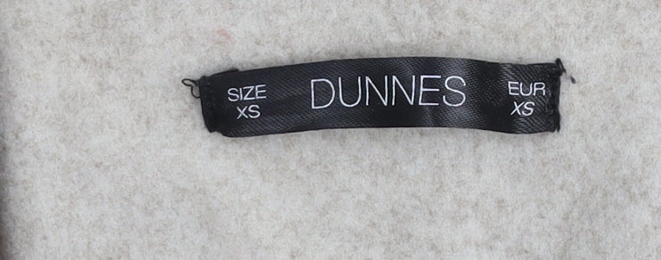 Dunnes Women’s Beige XS Mid-Length Overcoat Button Classic Style