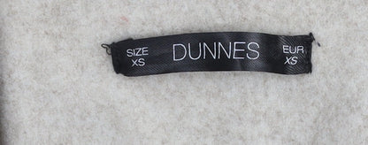 Dunnes Women’s Beige XS Mid-Length Overcoat Button Classic Style