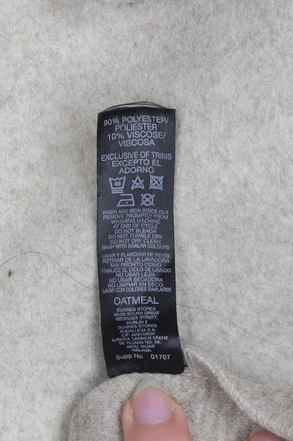 Dunnes Women’s Beige XS Mid-Length Overcoat Button Classic Style