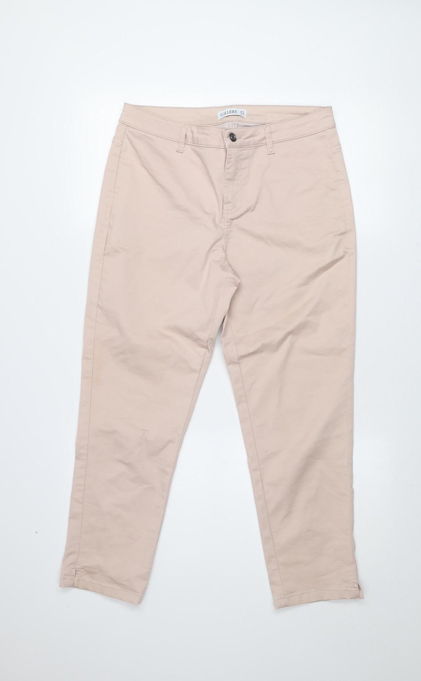 Womens UK Size 12 Gallery Regular Fit Chino Beige Trousers