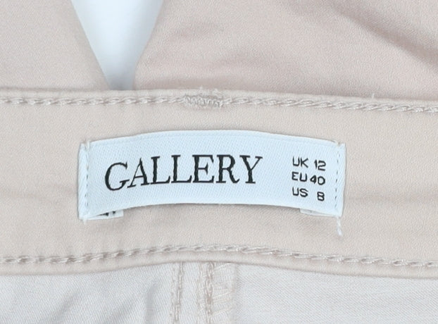 Womens UK Size 12 Gallery Regular Fit Chino Beige Trousers