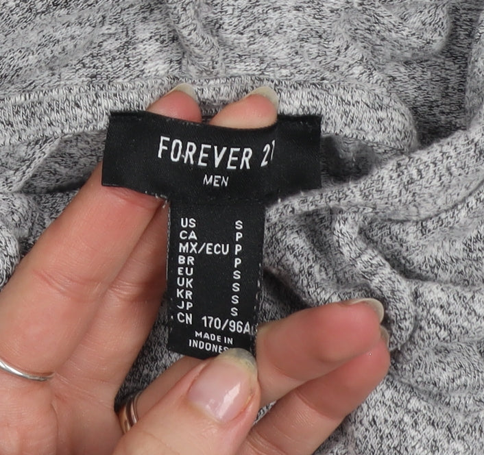 Unisex Adults UK Size S FOREVER 21 Grey Pullover Hoodie