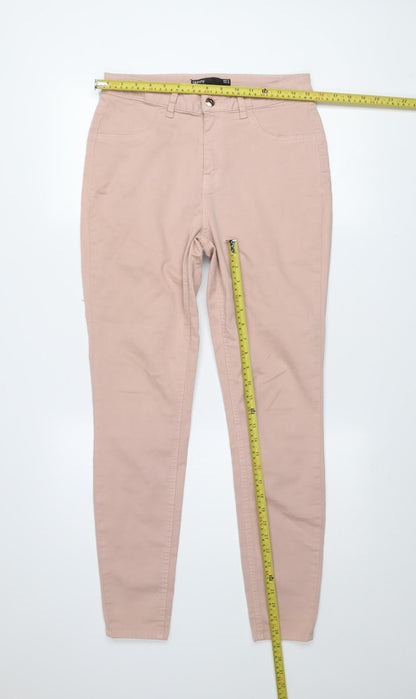 Dunnes Stores Women Skinny Beige Cotton Blend Trousers Size 12