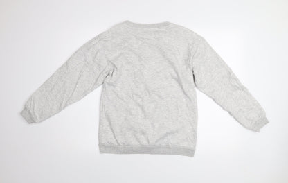 Primark Girls Grey Freedom Butterfly Graphic Pullover Sweatshirt 12-13 Years