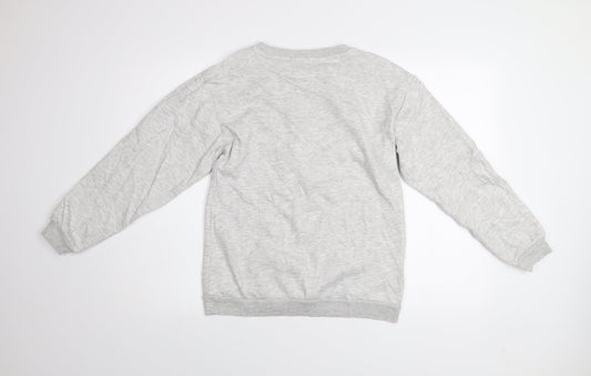 Primark Girls Grey Freedom Butterfly Graphic Pullover Sweatshirt 12-13 Years