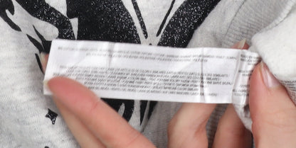 Primark Girls Grey Freedom Butterfly Graphic Pullover Sweatshirt 12-13 Years