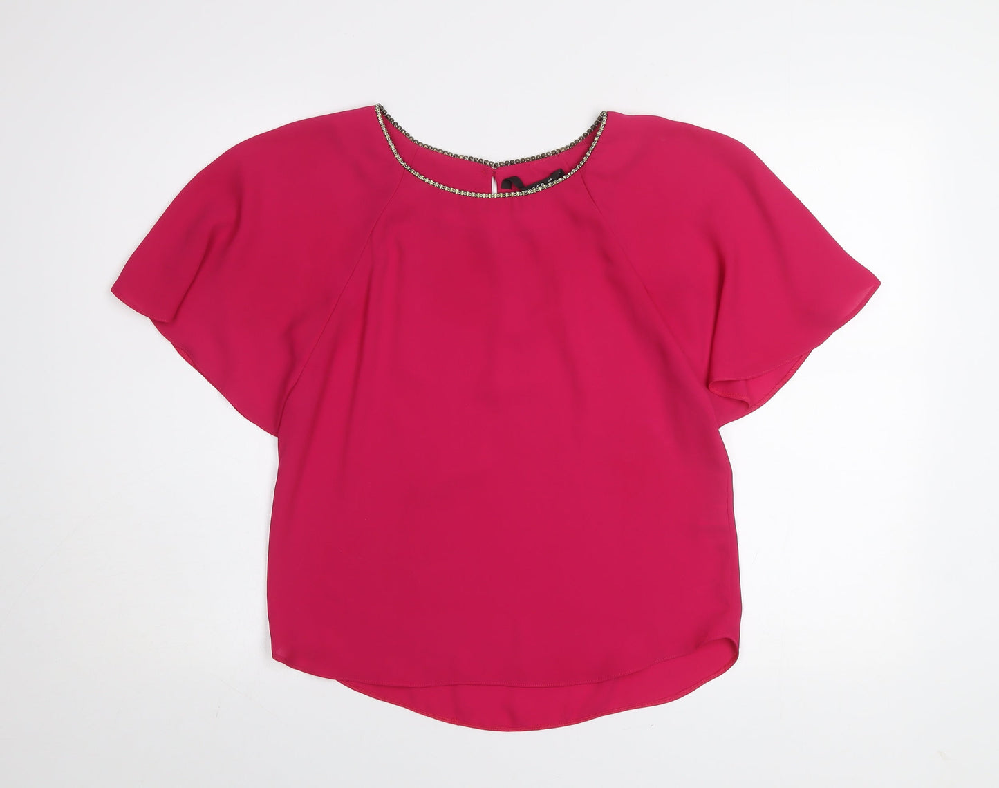 Womens UK Size 8 Dunnes Pink Basic Blouse