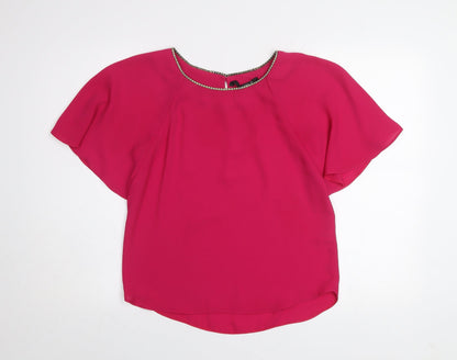 Womens UK Size 8 Dunnes Pink Basic Blouse