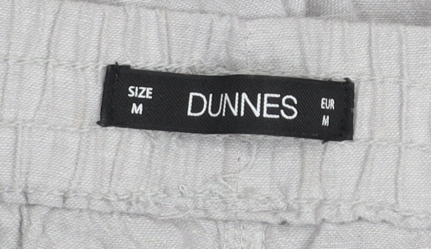 Dunnes Men's Grey Linen Blend Chino Trousers Size M