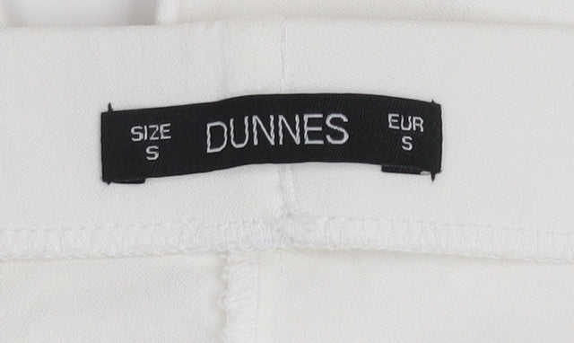 Womens UK Size S Dunnes Slim Fit Casual Workwear White Trousers
