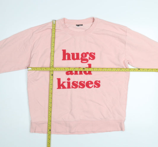 Womens UK Size L Beloved Pink Pullover Sweatshirt