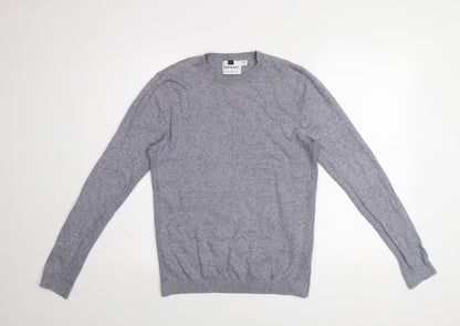 Topman Men’s Grey Cotton Crew Neck Pullover Jumper Size S