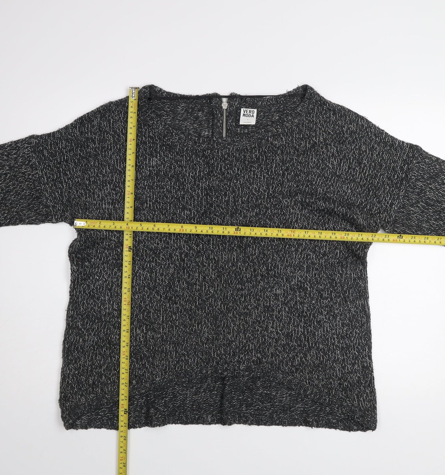 Womens UK Size L VERO MODA Grey Pullover Jumper