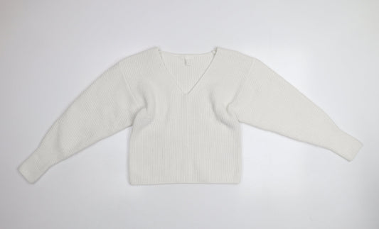 Womens UK Size M H&M White Pullover Jumper