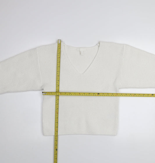Womens UK Size M H&M White Pullover Jumper