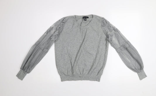 Womens UK Size 12 New Look Grey Pullover Jumper