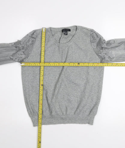 Womens UK Size 12 New Look Grey Pullover Jumper