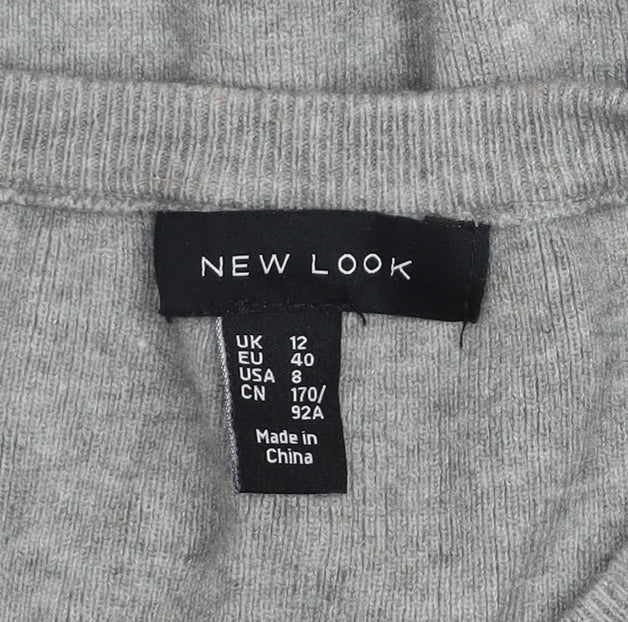Womens UK Size 12 New Look Grey Pullover Jumper