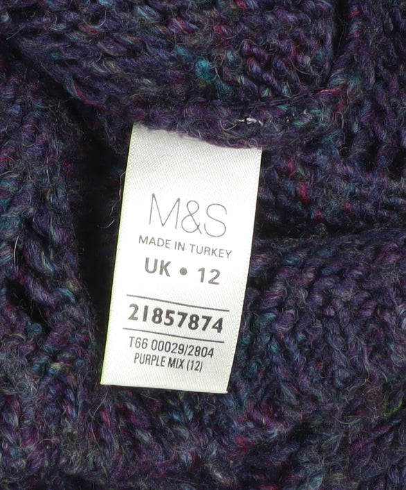 Womens UK Size 12 Marks and Spencer Purple Pullover Jumper