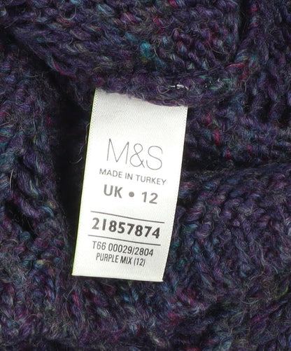 Womens UK Size 12 Marks and Spencer Purple Pullover Jumper