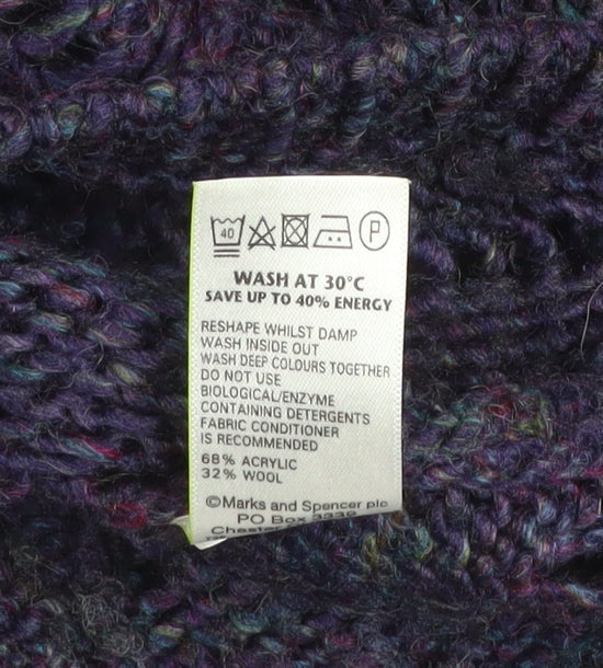 Womens UK Size 12 Marks and Spencer Purple Pullover Jumper