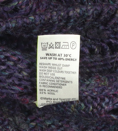 Womens UK Size 12 Marks and Spencer Purple Pullover Jumper