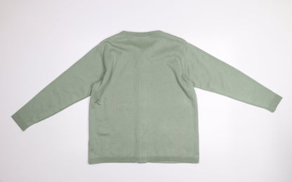 Womens UK Size 14/16 Beaumonde Paris Green Cardigan Jumper