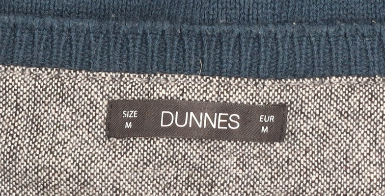 Dunnes Men Blue Cable-Knit Crew Neck Jumper Medium